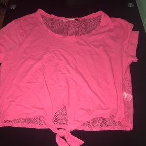 Pink lacy shirt